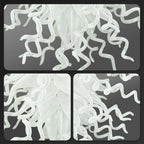Minimalist Pure White Blown Glass Art Chandelier Modern Glass Sculptural Pendant Light