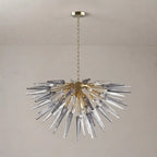 Sting Half Sphere Blown Glass Chandelier Sputnik Starburst Sea Urchin Pendant Light