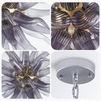 Starburst Hand Blown Glass Art Chandelier Chihuly-Style Stinger Hanging Murano Glass Sculpture Light