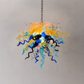 Coastal Artisan Hand-Blown Glass Chandelier Multicolor Chihuly-Inspired Statement Pendant Light