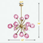 Veridian Jewel Sputnik Blown Glass Art Chandelier Modern Starburst Hanging Glass Sculptur Light For Entryways Living