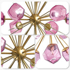 Veridian Jewel Sputnik Blown Glass Art Chandelier Modern Starburst Hanging Glass Sculptur Light For Entryways Living
