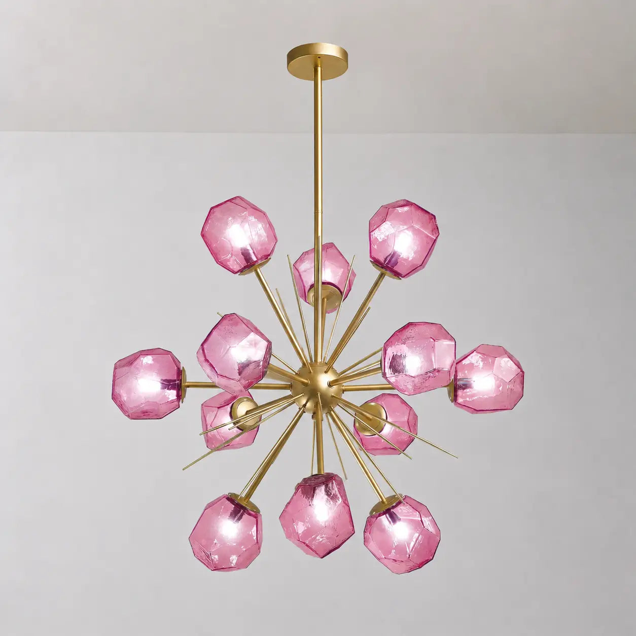 Veridian Jewel Sputnik Blown Glass Art Chandelier Modern Starburst Hanging Glass Sculptur Light For Entryways Living