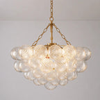 Modern Luxury Bubble Chandelier Cluster Glass Ball Pendant Light Talia Round Hanging Lamp For Living Dining