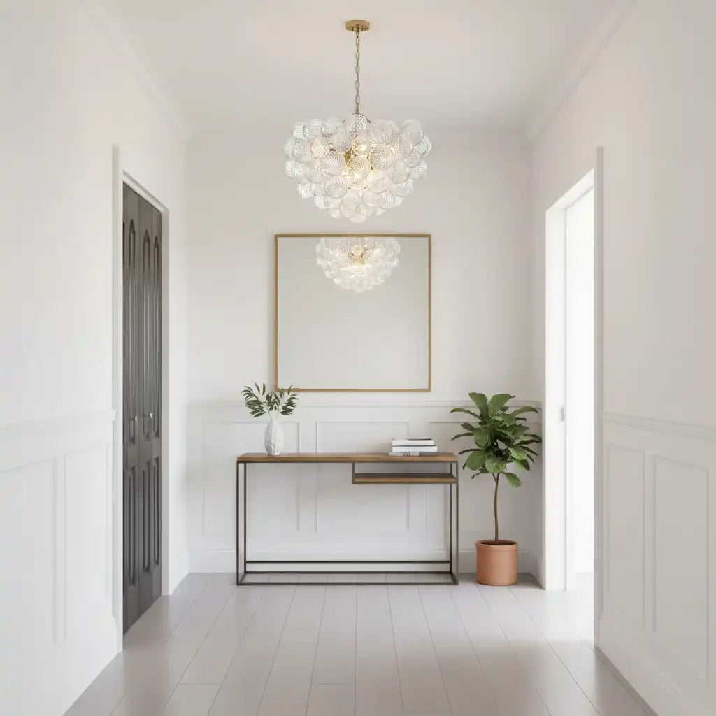 Modern Luxury Bubble Chandelier Cluster Glass Ball Pendant Light Talia Round Hanging Lamp For Living Dining