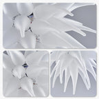 Artisan Hand-Blown White Stinger Glass Chandelier Modern Sculptural Pendant Light Fixture