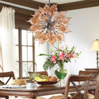 Modern Amber Sputnik Blown Glass Chandelier Starburst Pendant Light with Handcrafted Glass Petals