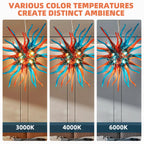 Modern Hand Blown Glass Starburst Chandelier Colored Sputnik Stinger Glass Art Pendant Lamp