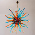 Modern Hand Blown Glass Starburst Chandelier Colored Sputnik Stinger Glass Art Pendant Lamp