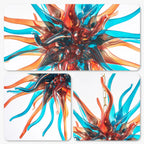 Modern Hand Blown Glass Starburst Chandelier Colored Sputnik Stinger Glass Art Pendant Lamp