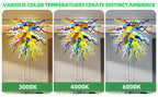 Radiant Rainbow Hand-Blown Glass Sculpture Chandelier Colorful Tentacle Glass Art Pendant Light for Modern Interiors