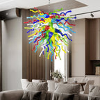 Radiant Rainbow Hand-Blown Glass Sculpture Chandelier Colorful Tentacle Glass Art Pendant Light for Modern Interiors