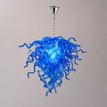 Blue Blown Glass Glaze Artwork Chandelier Modern Luxury Sculptural Pendant Light for Home Interiors