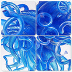Blue Blown Glass Glaze Artwork Chandelier Modern Luxury Sculptural Pendant Light for Home Interiors