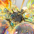 Laser Rainbow Bubble Cluster Glass Chandelier Iridescent Modern Pendant Light with Artistic Glass Globes