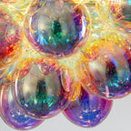 Laser Rainbow Bubble Cluster Glass Chandelier Iridescent Modern Pendant Light with Artistic Glass Globes