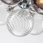 Modern Blown Glass Bubble Chandelier Cluster Bubble Pendant Light with Clear and Smoke Gray 12-Globe Shades