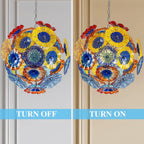 Colorful Blown Glass Plates Chandelier Modern Round Murano Style Glass Disc Art Pendant Light