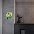 Modern Blown Glass Wall Sconce Light Blue Green Black Artistic Bedside Lamp Spiral-Shaped Glass Corridor Wall Light