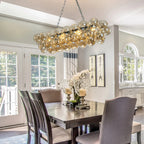 Large Oval Blown Glass Bubble Chandelier Talia Modern Cloud Brown Globe Pendant Light Luxury Hanging Ceiling Fixture