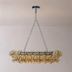 Large Oval Blown Glass Bubble Chandelier Talia Modern Cloud Brown Globe Pendant Light Luxury Hanging Ceiling Fixture