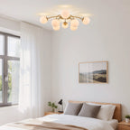 Modern Bubble Globe Semi Flush Mount Ceiling Light Contemporary Glass Ball Chandelier