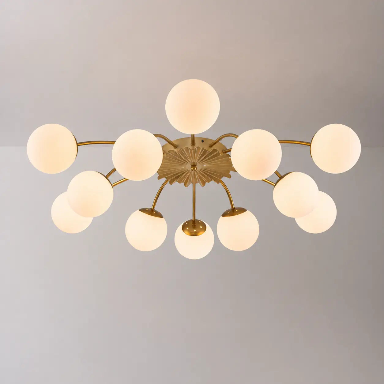 Modern Bubble Globe Semi Flush Mount Ceiling Light Contemporary Glass Ball Chandelier