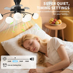 Sputnik Semi Flush Mount Bubble Ceiling Fan with 8/12 Light Modern Glass Globe Fan Light Combo with Remote Control