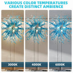 Chihuly-Style Chandelier Blue & Grey Blown Glass Art Hanging Light Luxury Murano Sculpture Glass Pendant Lamp