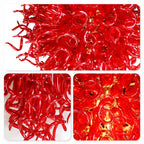 Scarlet Flame Artisan Spiral Glass Chandelier Bold Ruby Red Sculptural Pendant Light