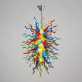 Colorful Long-Strip Hand-Blown Glass Chandelier Multicolor Chihuly-Style Sculptural Art Pendant Light