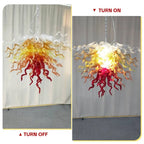 Luxury Ombre Hand-Blown Glass Chandelier Chihuly-Style Sculptural Glass Art Pendant Light