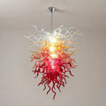 Fire & Frost Hand-Blown Glass Art Chandelier Chihuly Style Ombre Sculptural Glass Pendant Light