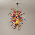 Kaleidoscope Luxury Multicolor Hand-Blown Glass Chandelier Large Chihuly-Style Sculptural Glass Art Pendant Light