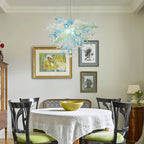Ocean-Inspired Hand-Blown Glass Chandelier Chihuly Style Modern Coastal Sculptural Pendant Light