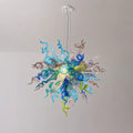Murano Style Hand-Blown Glass Chandelier Chihuly-Style Colorful Artisan Ribbon Cluster Pendant Light