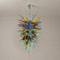 Luxury Kaleidoscope Hand-Blown Glass Chandelier Multicolor Murano-Style Sculptural Pendant Light