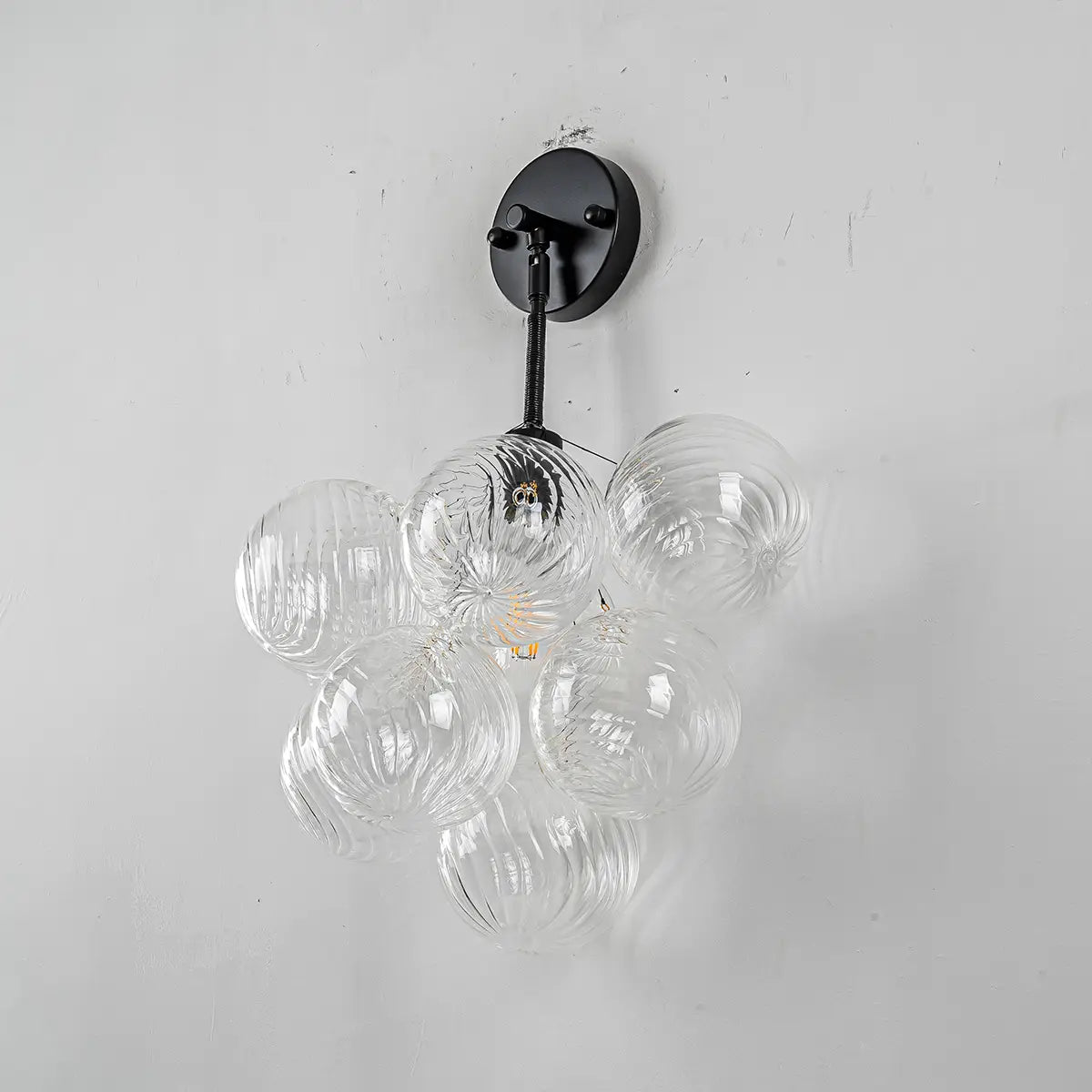 Transparent Glass Bubbles Wall Sconce Talia Modern Hallway Wall Light Bedrooms Cloud Bubble Bedside Areas Light