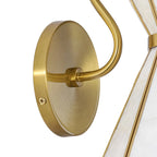 Sculptural Capiz Shell Glass Wall Sconce Tiffany Style Flower Armed Wall Light Art Deco Bathroom Wall Lamp