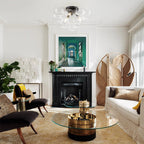 3-Light Cluster Clear Glass Globe Bubble Ceiling Light Semi Flush Glass Ball Chandelier Lamp For Low Ceiling