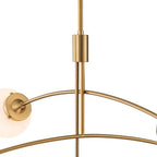 Funky 5-Light Glass Globe Chandelier Mid-Century Modern Sputnik Bubble Ceiling Light Fixture