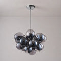 Obsidian Gloom Smoked Glass Bubble Chandelier Talia Grey Black Modern Cluster Glass Ball  Pendant Light
