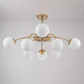 Gold Sputnik Glass Globe Chandelier Modern Bubble Pendant Light Fixture Contemporary Hanging Lamp For Dining Living