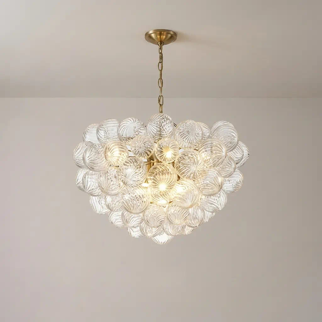 Modern Luxury Bubble Chandelier Cluster Glass Ball Pendant Light Talia Round Hanging Lamp For Living Dining