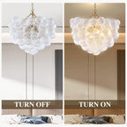 Modern Luxury Bubble Chandelier Cluster Glass Ball Pendant Light Talia Round Hanging Lamp For Living Dining