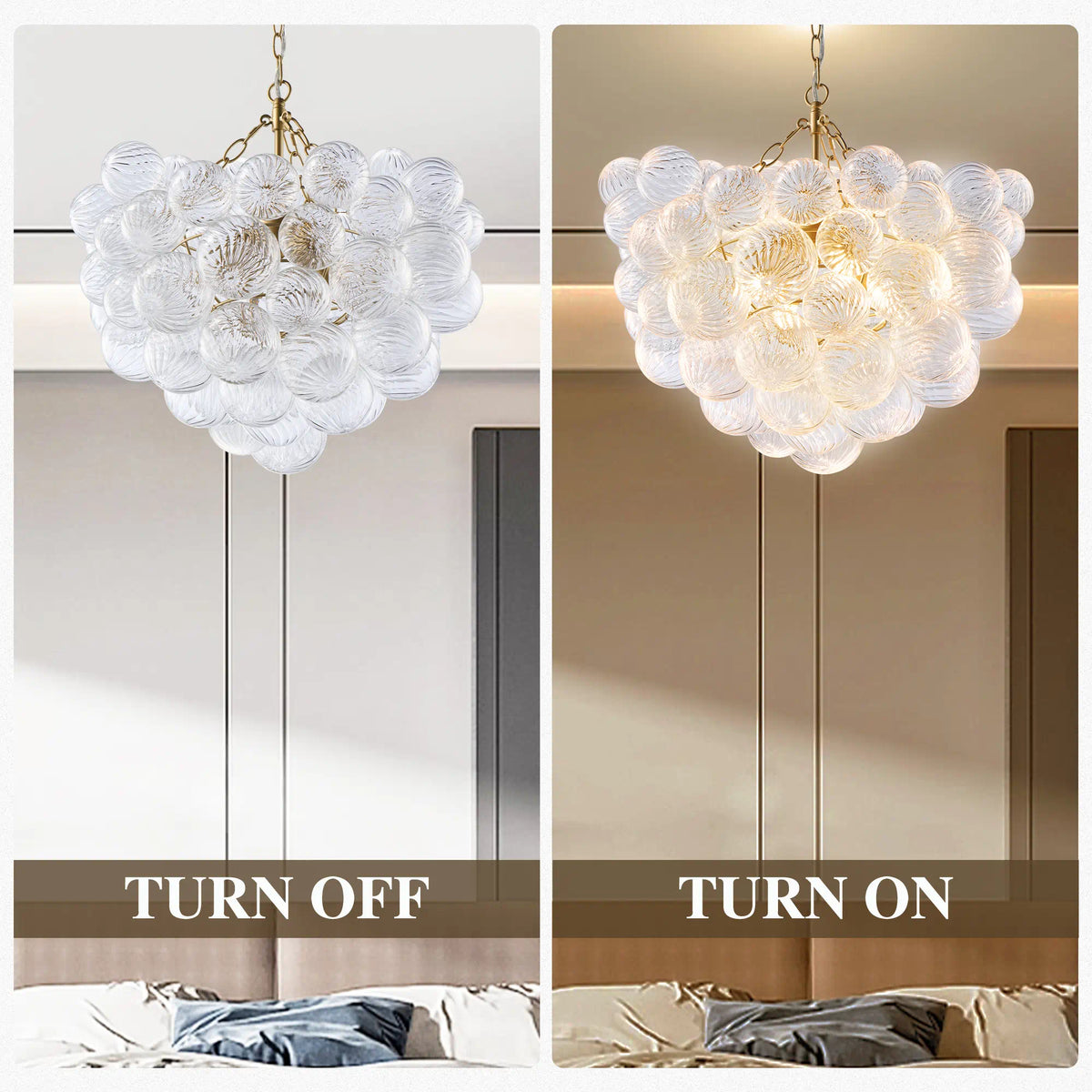 Modern Luxury Bubble Chandelier Cluster Glass Ball Pendant Light Talia Round Hanging Lamp For Living Dining