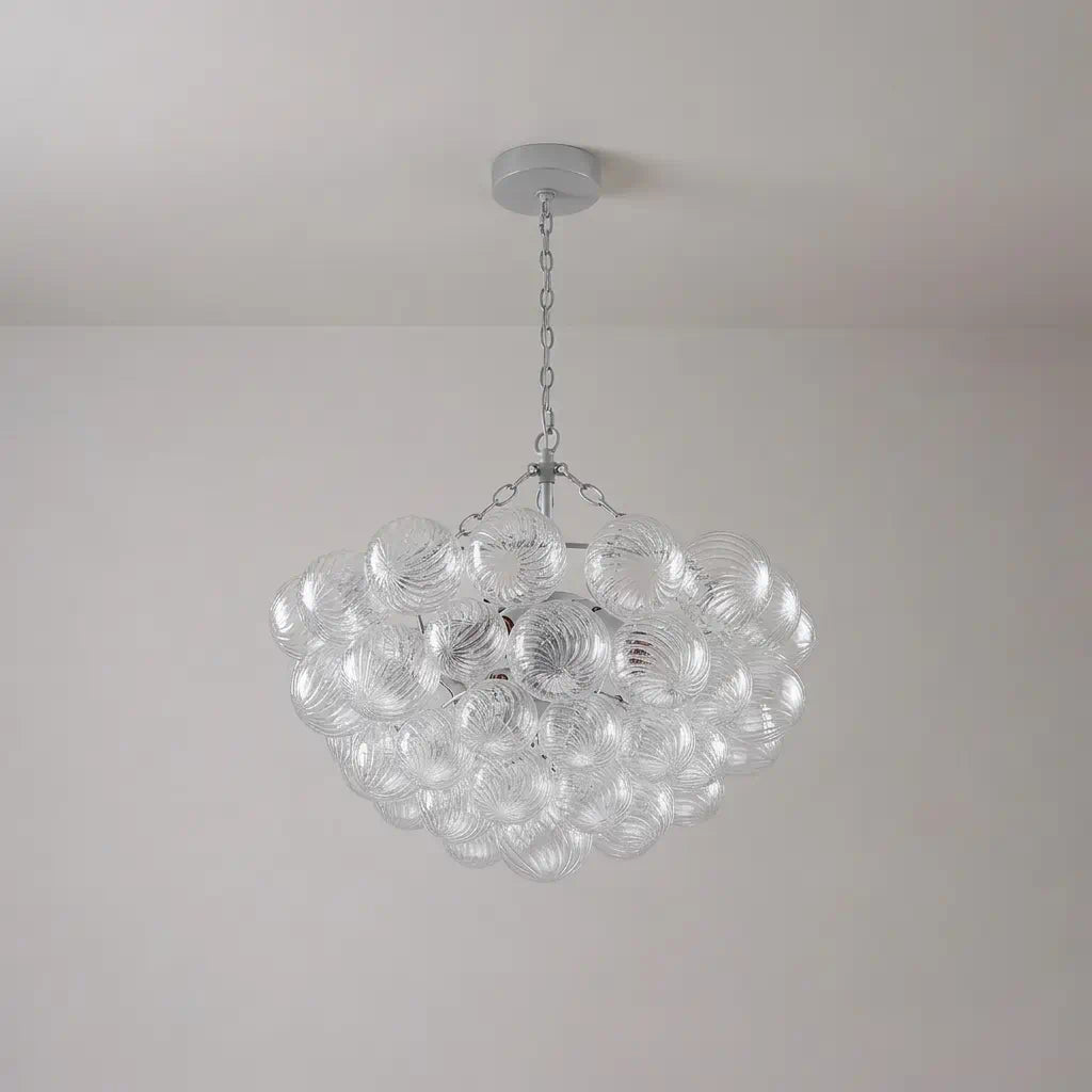 Modern Luxury Bubble Chandelier Cluster Glass Ball Pendant Light Talia Round Hanging Lamp For Living Dining