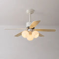Modern Wood Blade LED Ceiling Fan Light with Remote Control Energy Fan Light Combo For Bedroom Living Dining