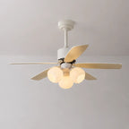 Modern Wood Blade LED Ceiling Fan Light with Remote Control Energy Fan Light Combo For Bedroom Living Dining