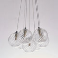 Bubbles Chandelier White Blown Glass Hanging Lamp Talia Modern Cluster Pendant Light